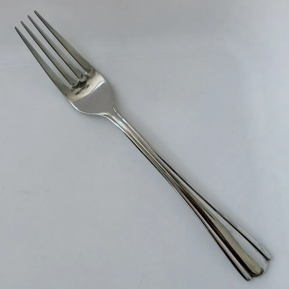 2pc Hampton Elana Dinner Knife and Fork Stainless Round Tip Beveled Edge